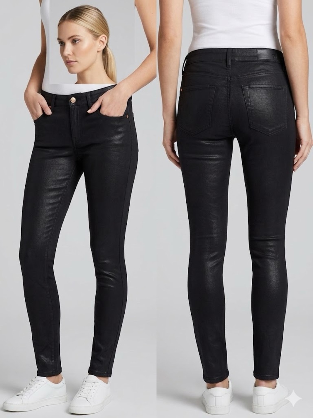 7 For All Mankind BMWOT Black Skinny Jeans